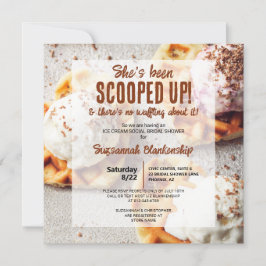 Hon har varit Hjärtformade våffel för soppad iskrä Inbjudningar