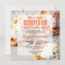 Hon har varit Hjärtformade våffel för soppad iskrä Inbjudningar