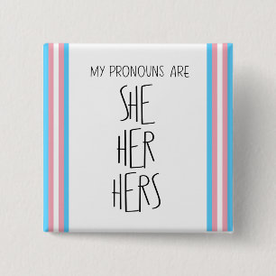 Hon/Henne/Hennes Pronomen Transperson Button Knapp