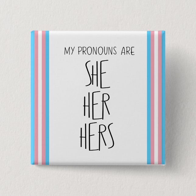 Hon/Henne/Hennes Pronomen Transperson Button Knapp (Framsida)