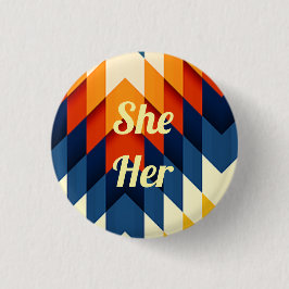 Hon/hennes Gender Pronoun Pin Knapp