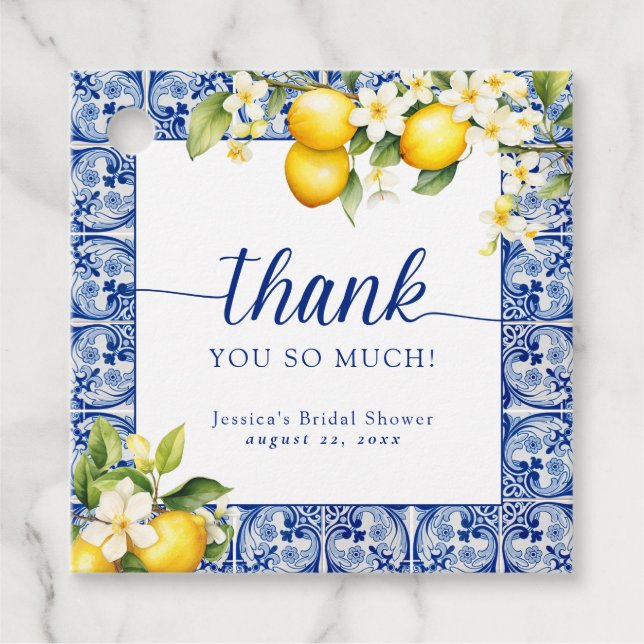 Hon Hitta Huvudstaden Citroner Bröllopsfest Gåvor Etiketter (Framsida)