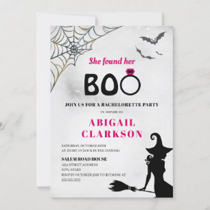Hon hittade hennes Boo Halloween Bachelorette Part Inbjudningar