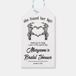 Hon hittade hennes boo! Halloween-Möhippans favori Presentetikett