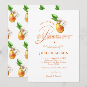 Hon hittade hennes Perfekt Pear Garden Möhippa Inbjudningar