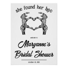 Hon hittade sin älskling! Halloween välkomstskylt