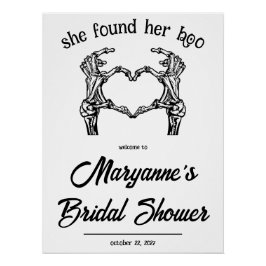 Hon hittade sin älskling! Halloween välkomstskylt  Perfect Poster