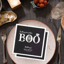 Hon hittade sin älskling Svart Halloween Bröllopsd Pappersservett