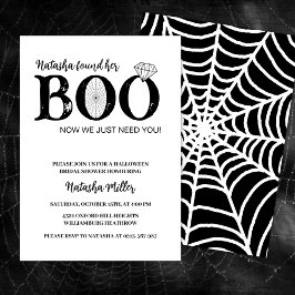 Hon hittade sin Boo Black Halloween-Möhippa Inbjudningar