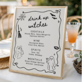 Hon hittade sin Boo Halloween Möhippa Drinks Poster