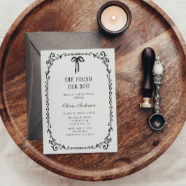 Hon hittade sin Boo Halloween-Möhippa Inbjudningar