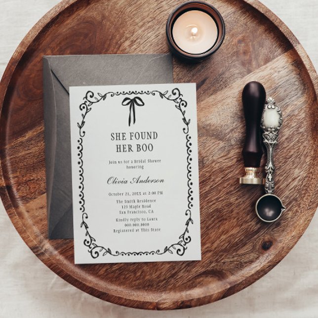 Hon hittade sin Boo Halloween-Möhippa Inbjudningar (Skapare uppladdad)