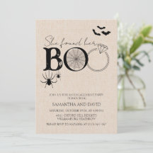 Hon hittade sin Boo Rustic Halloween-Förlovning