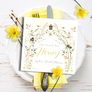Hon hittade sin Bröllopsdusch för Honey Wildflower Pappersservett