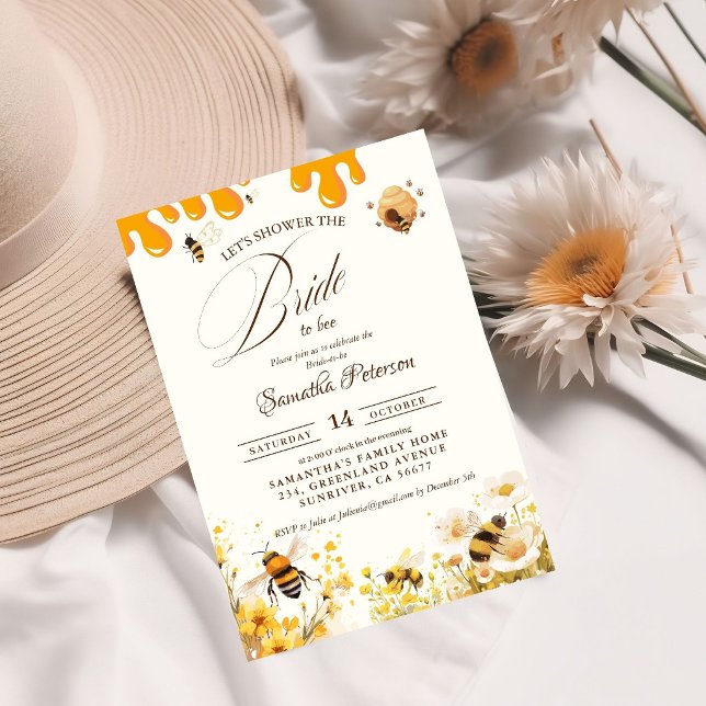 Hon hittade sin honey Bee bröllopsdusch Inbjudningar (Skapare uppladdad)