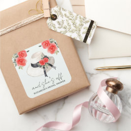 Hon hittade sin Honey Bröllopsdusch Vit Fyrkantigt Klistermärke