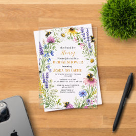 Hon hittade sin Honey Wildflower Bröllopsdusch