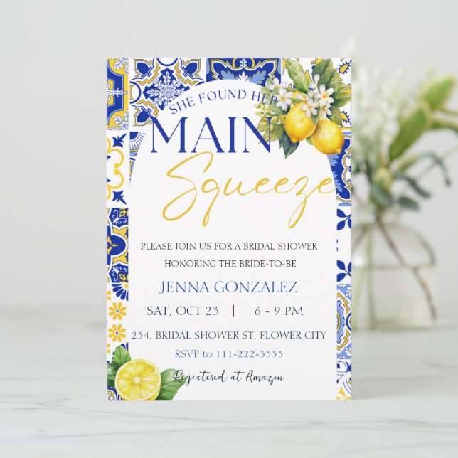 Hon hittade sin huvudsakliga Lemon-Möhippa Inbjudningar (Stående Fram)