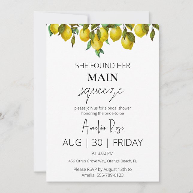 Hon hittade sin huvudsakliga möhippa. inbjudningar (Framsida)