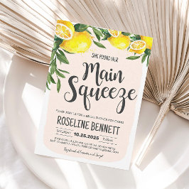 Hon hittade sin huvudsakliga Squeeze Lemon Möhippa Inbjudningar