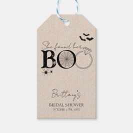 Hon Hittade Sin Kärlek Rustik Halloween Bröllopsdu Presentetikett