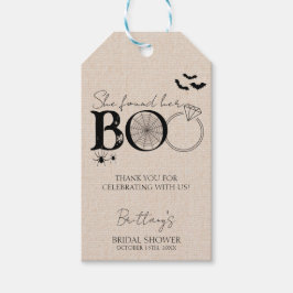 Hon Hittade Sin Kärlek Rustik Halloween Bröllopsdu Presentetikett