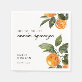 Hon hittade sin Main Squeeze Bröllopsfest Pappersservett