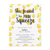 Hon hittade sin Main Squeeze Citron Bröllopsdusch 