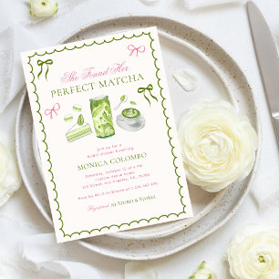 Hon hittade sin Perfekt Matcha Bow Möhippa Inbjudningar