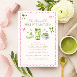 Hon hittade sin Perfekt Matcha Bow Möhippa Inbjudningar