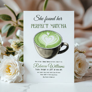 Hon hittade sin Perfekt Matcha Coffee Möhippa Inbjudningar