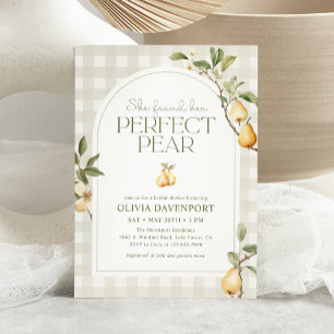 Hon hittade sin Perfekt Pear Botanical Möhippa Inbjudningar