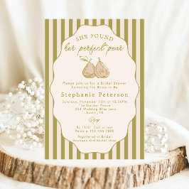 Hon hittade sin Perfekt Pear Möhippa Inbjudningar