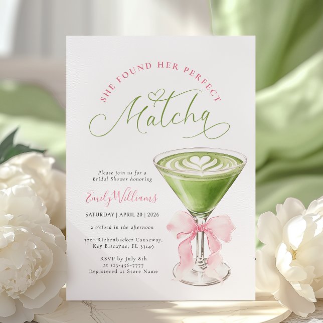 Hon hittade sin perfekta matcha bröllopsdusch inbjudningar (Skapare uppladdad)