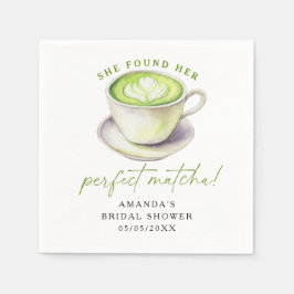 Hon hittade sin perfekta matcha Bröllopsdusch Pappersservett