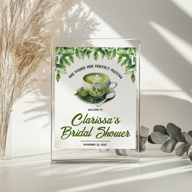 Hon hittade sin perfekta Matcha Bröllopsdusch-välk Poster (Skapare uppladdad)