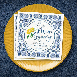 Hon hittade sin stora lymftilje Lemon italiensk bl Pappersservett