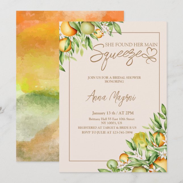 Hon hittade sin viktigaste Anpassningsbar för Möhi Inbjudningar (Fram/baksida)