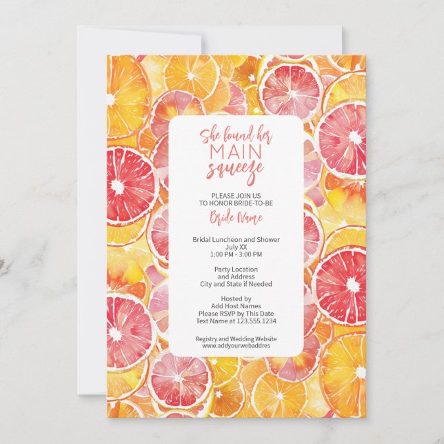 Hon hittade sin viktigaste Möhippa. Inbjudningar (Framsida)