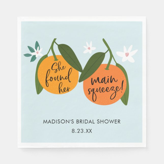 Hon hittade sin viktigaste Orange. Pappersservett (Framsidan)