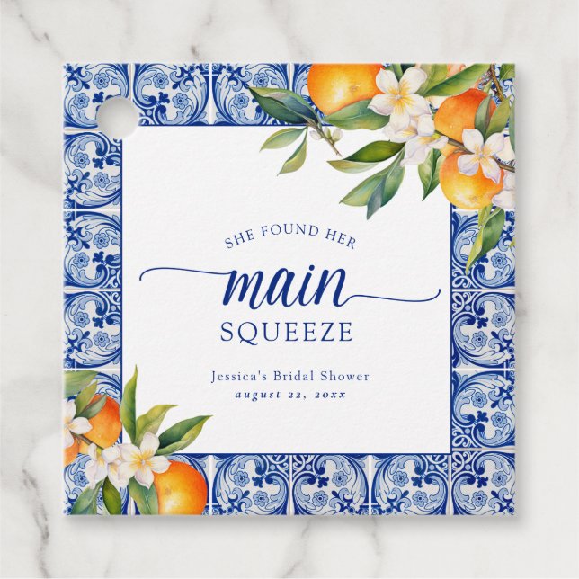 Hon Hittade Sina Apelsiner Bröllopsfest Gåvor Etiketter (Framsida)