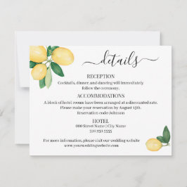 Hon hittade sitt huvudvisitkort för Squeeze Lemon Inbjudningar