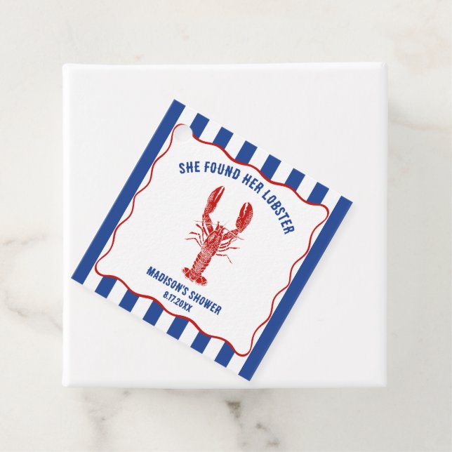 Hon hittade sitt kräftlov Nautilus bröllopsdusch Gåvor Etiketter (På plats)