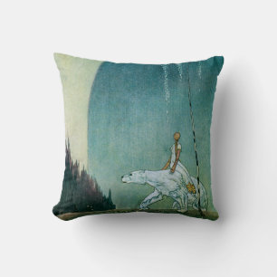 Hon höll fast vid Bear Kay Nielsen Kudde