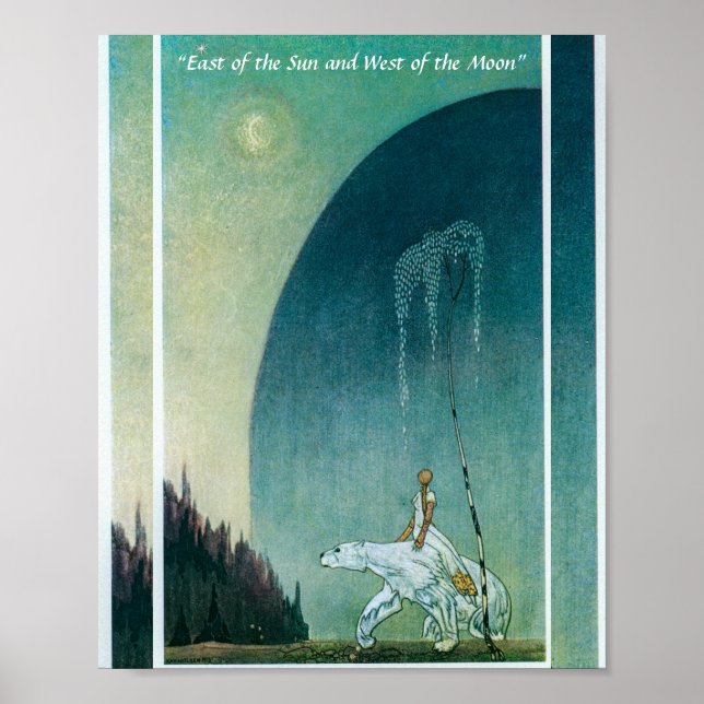 Hon höll fast vid Bear Kay Nielsen Poster (Framsidan)