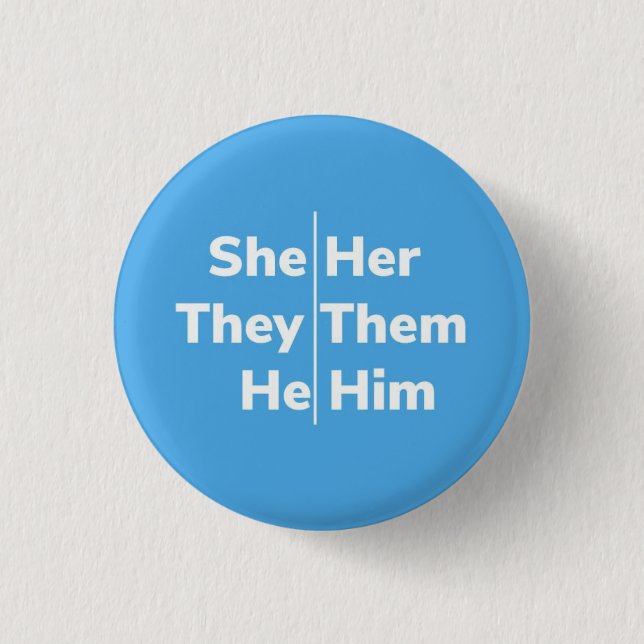Hon/hon De/de Han/han Pronoun Pin Knapp (Framsida)