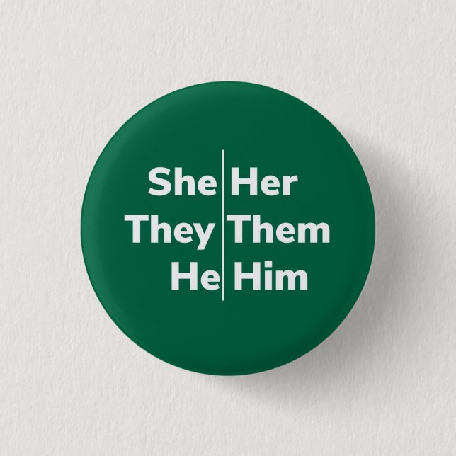 Hon/hon De/de Han/han Pronoun Pin Knapp (Framsida)