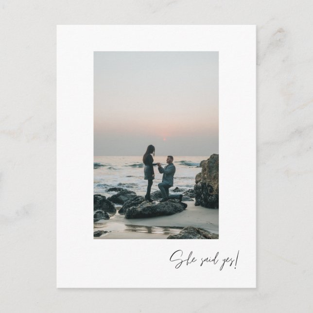 Hon hon ja Foto Förlovningsfest Postkort Vykort (Framsida)