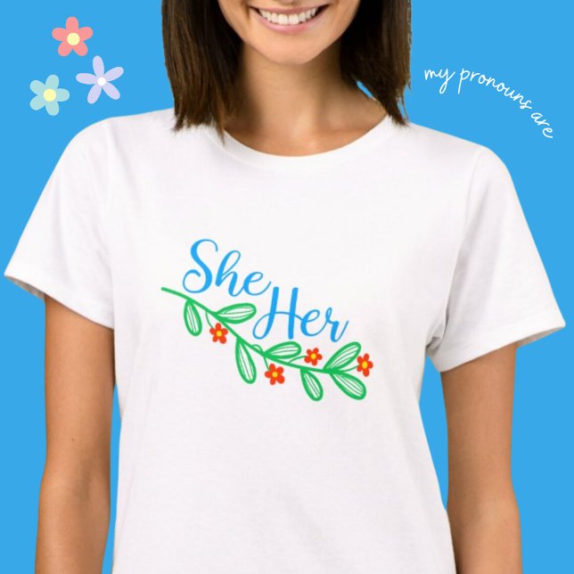 Hon i Blommor T Shirt (Skapare uppladdad)