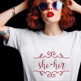 Hon i Red Finare Doodles T Shirt